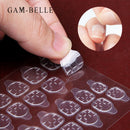 GAM-BELLE 240 Unids / lote Cintas Adhesivas de Doble Cara Transparentes Pegamento Adhesivo Uñas Postizas Herramientas de Palo de Extensión