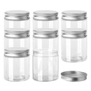 20 piezas 30/50/60/80/100/120/150ml tarros vacíos de plástico transparente para cosméticos, contenedor de maquillaje, tarro transparente, recipiente para muestras de crema facial