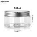 20 piezas 30/50/60/80/100/120/150ml tarros vacíos de plástico transparente para cosméticos, contenedor de maquillaje, tarro transparente, recipiente para muestras de crema facial