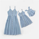 Tank Mother Daughter Dress Family Matching Clothes Look Mom Baby Mommy and Me Dresses Clothes Woman & Kid Girls Toddlers Outfits
