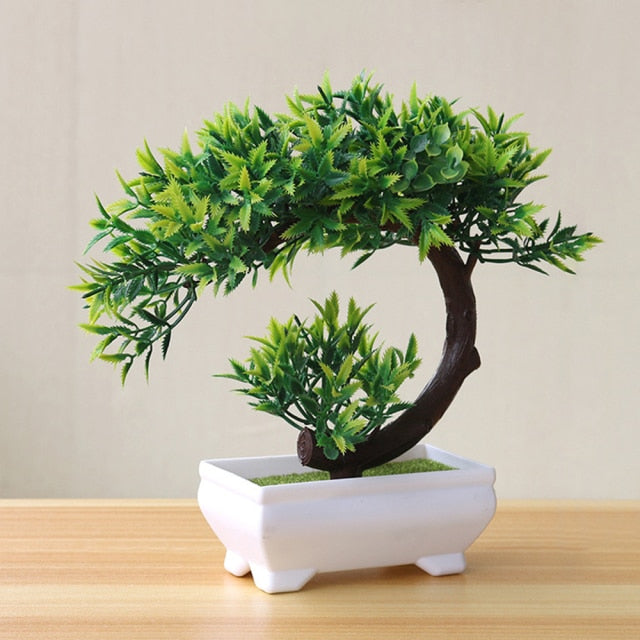 Artificial Plants Potted Bonsai Garden Decoration Outdoor Fake Plant Teen Room Decor Party Table Ornament For Home Garden Decor