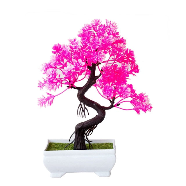 Artificial Plants Potted Bonsai Garden Decoration Outdoor Fake Plant Teen Room Decor Party Table Ornament For Home Garden Decor