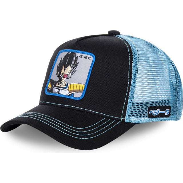 Neueste Dragon Ball &amp; Naruto Anime Mesh Cap Hot Style Patch Trucker Hat gebogene Krempe Baseballmütze Gorras Casquette Dropshipping
