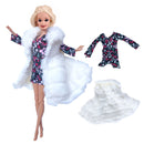Vestido de Barbies elegante a la moda + 1 zapatos ropa Casual para ropa de Barbie de 11,8 pulgadas Accesorios zapatos, juguetes para niñas, regalo de cumpleaños