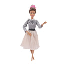 Vestido de Barbies elegante a la moda + 1 zapatos ropa Casual para ropa de Barbie de 11,8 pulgadas Accesorios zapatos, juguetes para niñas, regalo de cumpleaños