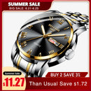 BELUSHI Top Brand Watch Men Stainless Steel Business Date Clock Waterproof Luminous Watches Mens Luxury Sport Quartz Wrist Watch