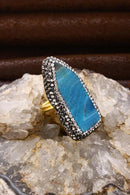 DR Stone Natural Agate Rings for Women 20 AR246