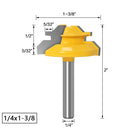45 Degree Lock Miter Router Bit 6 to 1/2 Shank Woodworking Tenon Milling Cutter Tool Drilling Milling For Wood Carbide Alloy