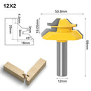45 Degree Lock Miter Router Bit 6 to 1/2 Shank Woodworking Tenon Milling Cutter Tool Drilling Milling For Wood Carbide Alloy