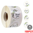 100-500pcs Thank You Sticker Envelope Seal Scrapbook Sticker Pink Heart Cute Round Sticker Stationery Label Stickers