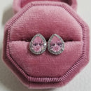 2021 nueva llegada moda lujo 925 plata esterlina rosa CZ gota Stud pendiente para mujeres regalo del Día de San Valentín Z5