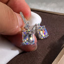 2021 nueva llegada moda lujo 925 plata esterlina rosa CZ gota Stud pendiente para mujeres regalo del Día de San Valentín Z5