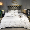 Pure White Bedding Set King Size Bedroom Simple And Refined Home Textile Comfort Bed Linen Bed Sheet Set 220X240CM 4PCS