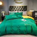 Pure White Bedding Set King Size Bedroom Simple And Refined Home Textile Comfort Bed Linen Bed Sheet Set 220X240CM 4PCS