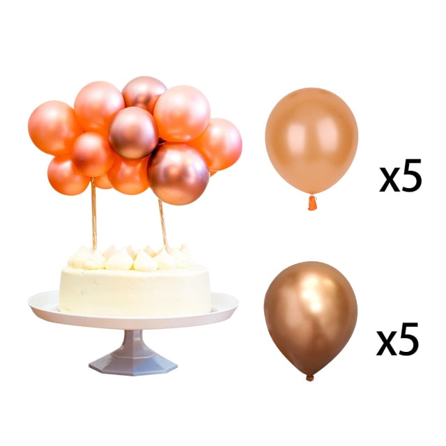 10 Uds. De globos de Metal de 5 pulgadas para decoración de tartas, globos de confeti en forma de nube para cumpleaños, Baby Shower, decoración del banquete de boda, suministros para el hogar