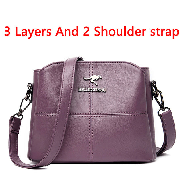 Hochwertige weiche PU-Leder-Schulter-Crossbody-Beutel für Frauen 2020 neue Luxus-Handtaschen-Frauen-Taschen Designer Messenger Bag Sac