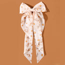 New Women Large Bow Hairpin Summer Chiffon Big Bowknot Stain Bow Barrettes Women Solid Color Ponytail Clip Hair Accessories