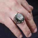 Serie ALA | Anillo de plata con diseño de tugra otomano, joyería hecha a mano de calidad superior turca a la moda