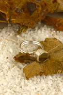 Dr Stone Natural Stone Women Hematite Rice Above Micron Silver Plated Ring Z121AR212