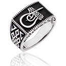 Silberner Eroberer von Sultan Mehmet Tuğralı Herrenring