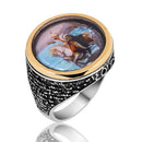 Silberner Fatih Sultan Mehmed männlicher Ring