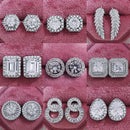 2021 nueva llegada moda lujo 925 plata esterlina rosa CZ gota Stud pendiente para mujeres regalo del Día de San Valentín Z5