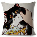 Pillows Cover Funny Love Kiss Cute Cat Cases for Sofa Home Car Cushion Cover Pillow Covers Decor Cartoon Sofa Pillowcase 45x45cm