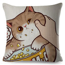 Pillows Cover Funny Love Kiss Cute Cat Cases for Sofa Home Car Cushion Cover Pillow Covers Decor Cartoon Sofa Pillowcase 45x45cm