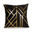 Gold Black Christmas Pillow Cover Living Room Decorative Pillowcases Cushion Couch Plaid Chair Cushion Home Cover 45*45 Cm