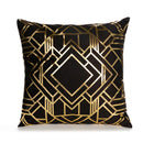 Gold Black Christmas Pillow Cover Living Room Decorative Pillowcases Cushion Couch Plaid Chair Cushion Home Cover 45*45 Cm