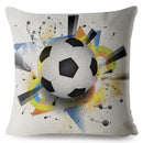 45*45cm Pillow Cover Cartoon Football Print Square Cushion Cover Linen Throw Pillows Cases Sofa Home Decor Cushion Covers