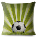 45*45cm Pillow Cover Cartoon Football Print Square Cushion Cover Linen Throw Pillows Cases Sofa Home Decor Cushion Covers