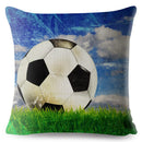 45*45cm Pillow Cover Cartoon Football Print Square Cushion Cover Linen Throw Pillows Cases Sofa Home Decor Cushion Covers