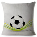 45*45cm Pillow Cover Cartoon Football Print Square Cushion Cover Linen Throw Pillows Cases Sofa Home Decor Cushion Covers
