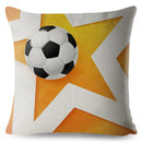 45*45cm Pillow Cover Cartoon Football Print Square Cushion Cover Linen Throw Pillows Cases Sofa Home Decor Cushion Covers