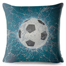 45*45cm Pillow Cover Cartoon Football Print Square Cushion Cover Linen Throw Pillows Cases Sofa Home Decor Cushion Covers