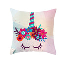 Home Cushion Cover Purple Unicorn Peach Cushion Cover 45x45cm Pillowcase Sofa Cushion Throw Decor Home Covers Pillows