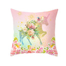 Home Cushion Cover Purple Unicorn Peach Cushion Cover 45x45cm Pillowcase Sofa Cushion Throw Decor Home Covers Pillows