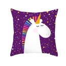 Home Cushion Cover Purple Unicorn Peach Cushion Cover 45x45cm Pillowcase Sofa Cushion Throw Decor Home Covers Pillows