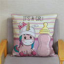 Unicorn Print Super Soft Short Plush Cushion Cover Cute Cartoon Pillow Covers 45X45 Square Pillows Cases Home Decor Pillowcase