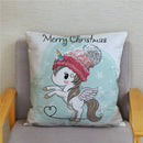 Unicorn Print Super Soft Short Plush Cushion Cover Cute Cartoon Pillow Covers 45X45 Square Pillows Cases Home Decor Pillowcase