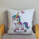 Unicorn Print Super Soft Short Plush Cushion Cover Cute Cartoon Pillow Covers 45X45 Square Pillows Cases Home Decor Pillowcase