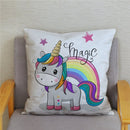 Unicorn Print Super Soft Short Plush Cushion Cover Cute Cartoon Pillow Covers 45X45 Square Pillows Cases Home Decor Pillowcase