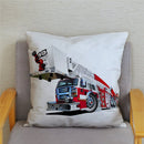 Excavator Bulldozer Car Pattern Print Cushion Cover Short Plush Pillow Covers Pillows Case Home Decoration Pillowcase 45*45cm