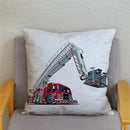 Excavator Bulldozer Car Pattern Print Cushion Cover Short Plush Pillow Covers Pillows Case Home Decoration Pillowcase 45*45cm