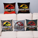 Kissenbezug Super Jurassic Park Dinosaurier Print Überwurf weicher Plüsch Kissenbezug 45 * 45 Kissenbezug Sofa Home Decor Kissenbezüge