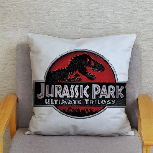 Pillow Cover Super Jurassic Park Dinosaur Print Throw Soft Plush Cushion Cover 45*45 Pillowcase Sofa Home Decor Cushion Covers