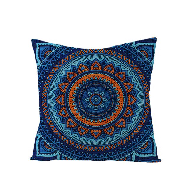Classical Gallery Beauty Linen Pillows Case Pillowcase Square Mandala-style Pillow Cover Office Sofa Cushion Home Throw Pillow