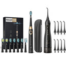 Irrigador de agua Fairywill para dientes, irrigador bucal de 300ML, recargable, portátil, Dental, 3 modos, tanque de agua, limpiador de dientes resistente al agua