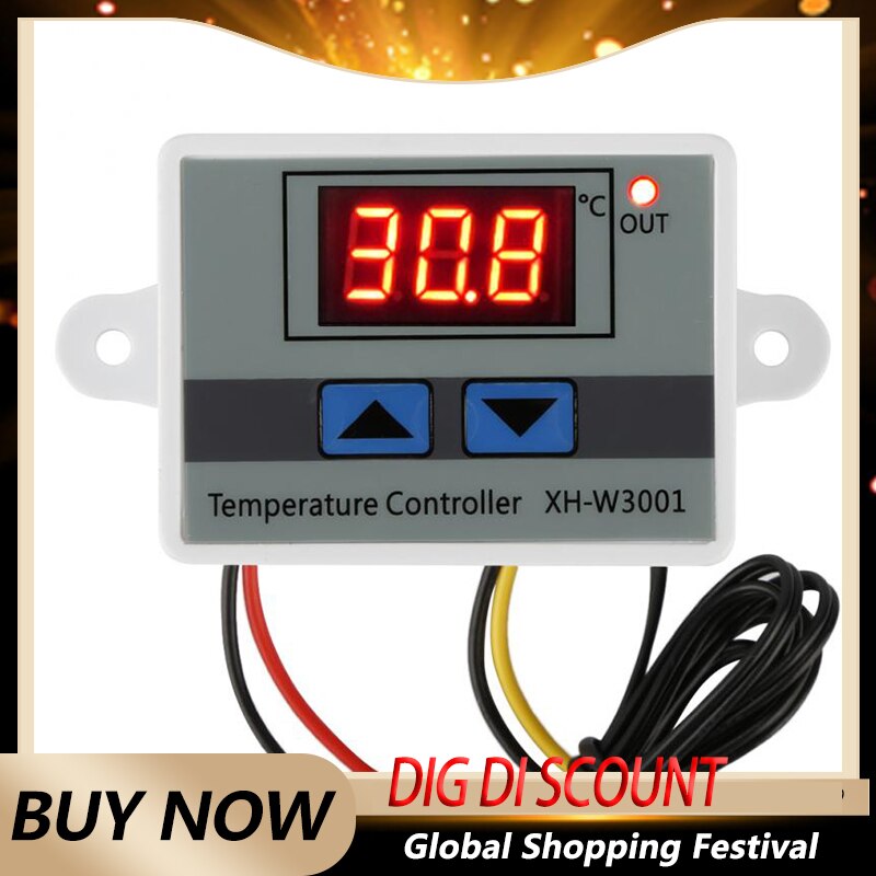 Thermostatregler 220 V 10 A Digitaler LED-Schalter Temperaturregler mit Sonde Intelligentes Temperaturregelungssystem